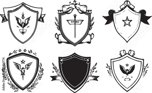 Vintage Shield Logo Silhouette Bundle