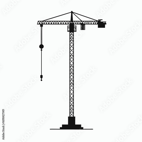 silhouette of a construction crane