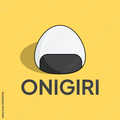 Onigiri vector icon. Modern, simple flat vector illustration for website or mobile app.Sushi or Japanese food symbol, logo illustration. Pixel perfect vector graphics