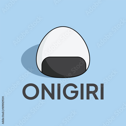 Onigiri vector icon. Modern, simple flat vector illustration for website or mobile app.Sushi or Japanese food symbol, logo illustration. Pixel perfect vector graphics