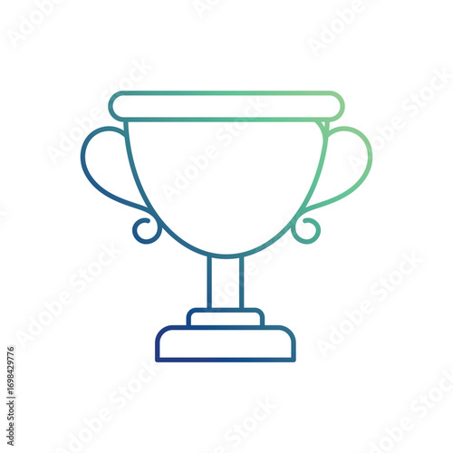 Winner trophy icon with white background vector stock illustration