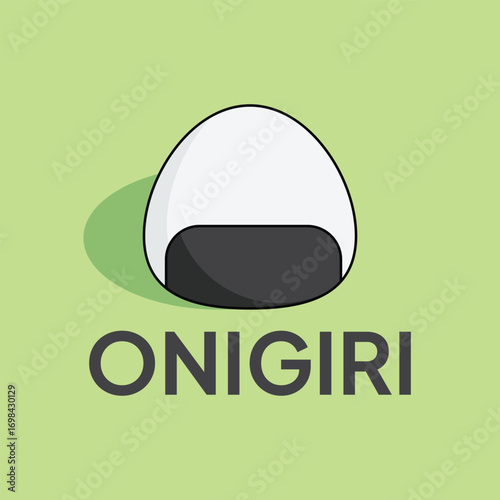 Onigiri vector icon. Modern, simple flat vector illustration for website or mobile app.Sushi or Japanese food symbol, logo illustration. Pixel perfect vector graphics