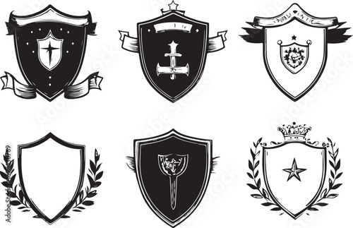 Vintage Shield Logo Silhouette Bundle