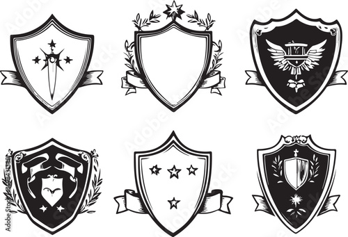 Vintage Shield Logo Silhouette Bundle