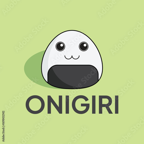 happy baby onigiri cartoon character , cute style design for t shirt, sticker, logo element