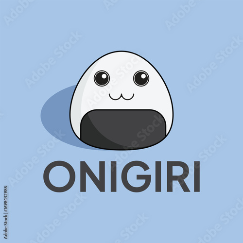 happy baby onigiri cartoon character , cute style design for t shirt, sticker, logo element