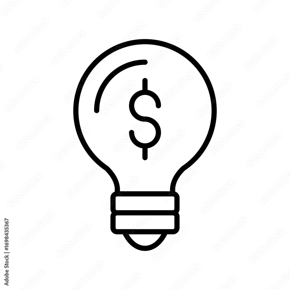 Business Idea Icons In Outline, Vector Illustration Business Idea Icons In Outline, Vector Illustration