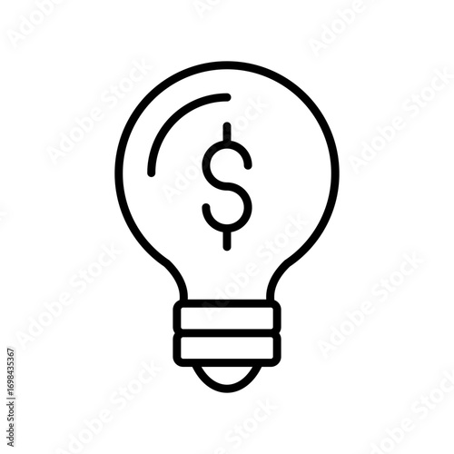 Business Idea Icons In Outline, Vector Illustration