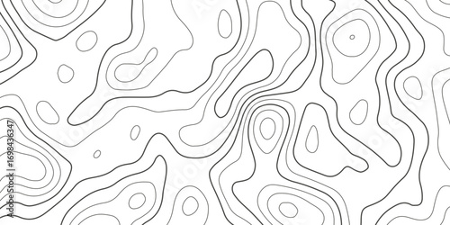 Topographic map background with geographic grid for hiking and mountain sport. luxury topographic wavy pattern and geographic grid map design. paper texture Imitation of a geographical map shades.