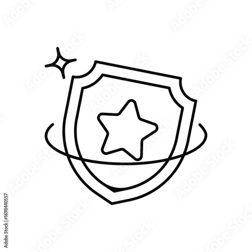 VIP badge icon with white background vector stock illustration