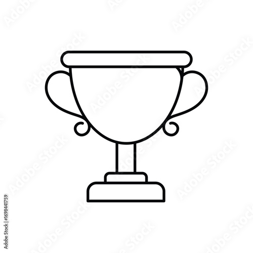 Winner trophy icon with white background vector stock illustration