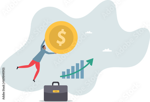 Value stock vs growth stock, comparison between investing style, professional choosing asset for earning or profit in market.about a man and his life.