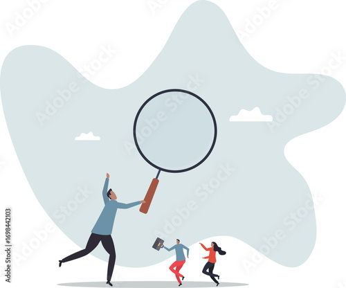Searching the best candidate or job, Human resources, head hunt, choosing talent for job vacancy or company recruitment.about a man and his life.