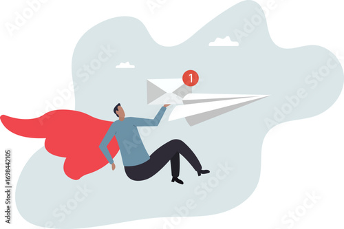 Sending email to communicate with client or customer, subscription newsletter automation, online advertising or mailing list service .about a man and his life.