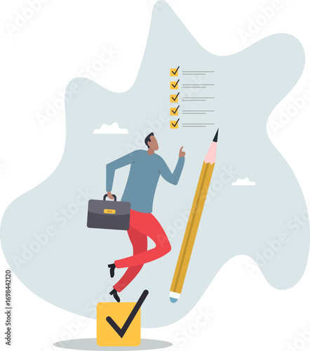 Getting things done, completed tasks or business accomplishment, finished checklist, achievement or project progression .about a man and his life.