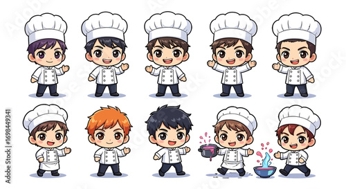 Cute cartoon chef design for culinary education and food presentation