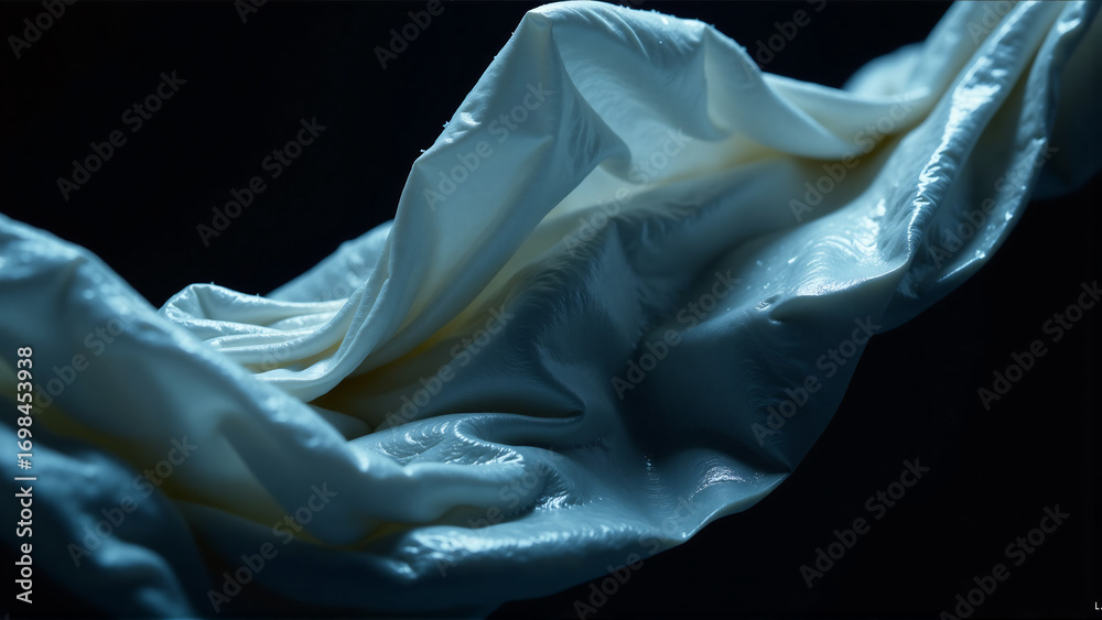 Naklejka premium Dark Ecology: Environmental Plastic Texture on Black