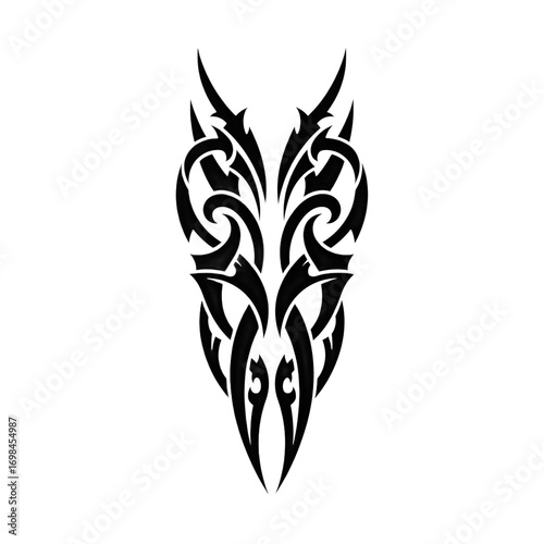 black and white tattoo design