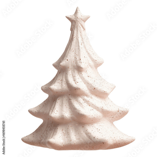 Elegant Blush Pink Speckled Ceramic Christmas Tree Ornament
