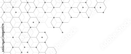 Vector abstract geometric technology hexagonal graphic design 