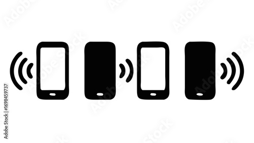 Mobile phones wireless connection signal technology communication devices transfer sharing data information