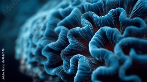 Oceanic Coral's Embrace: a captivating close-up showcases the intricate textures and delicate beauty of a mesmerizing coral reef. Delicate layers create an underwater spectacle. 