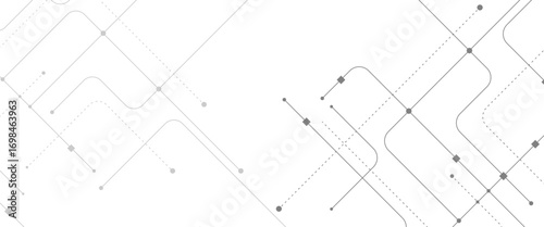 Vector abstract connecting lines and dots social networking communication technology background 