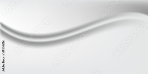 Grey wind line element. Light gris curve speed effect. Air stream flow wavy motion trace. Blowing wind wave concept. Swoosh and swirl stripe path design illustration