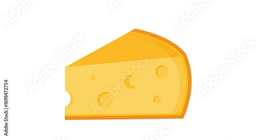 A wedge of yellow cheese with visible holes and a bite mark.