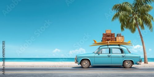 car on the beach