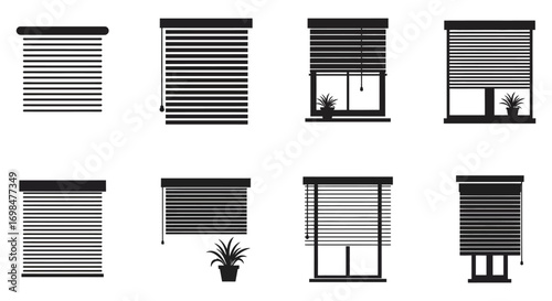 various window blinds styles and designs illustrated