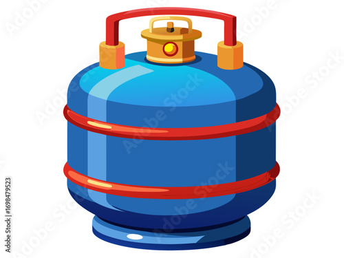 A high-quality vector illustration of a gas cylinder tank, isolated on a white background