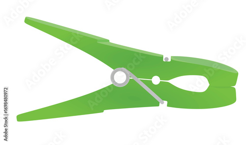 Green hang clip. vector illustration