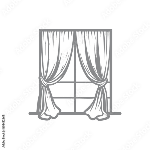 window with curtain