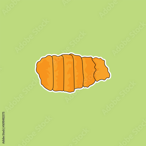 Chicken Nanban or Chicken Katsu Vector Illustration Logo