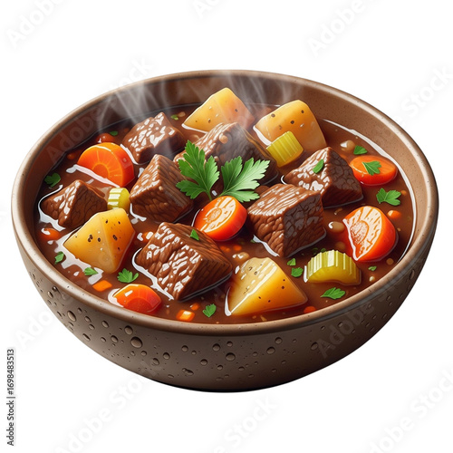 Hearty beef stew with vegetables