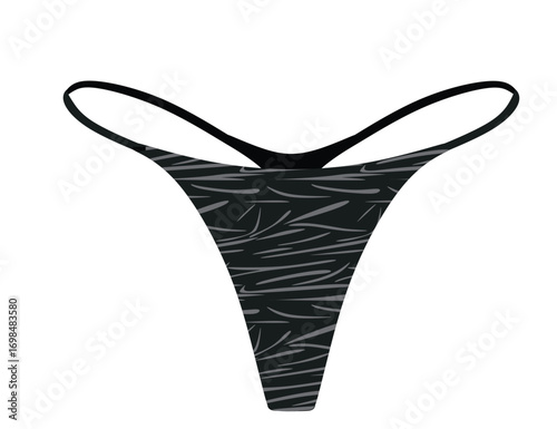 Woman thong zebra print. vector illustration	
