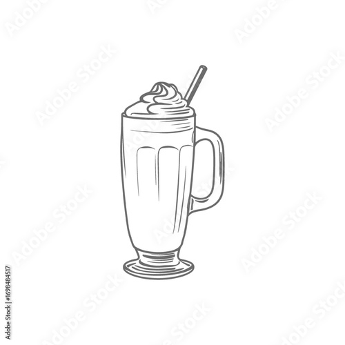glass of milk shake