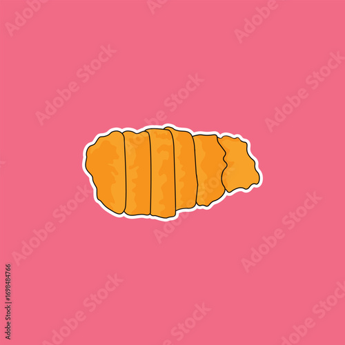 Chicken Nanban or Chicken Katsu Vector Illustration Logo