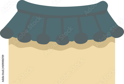 Illustration of a Traditional Korean House