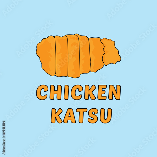 Chicken Nanban or Chicken Katsu Vector Illustration Logo