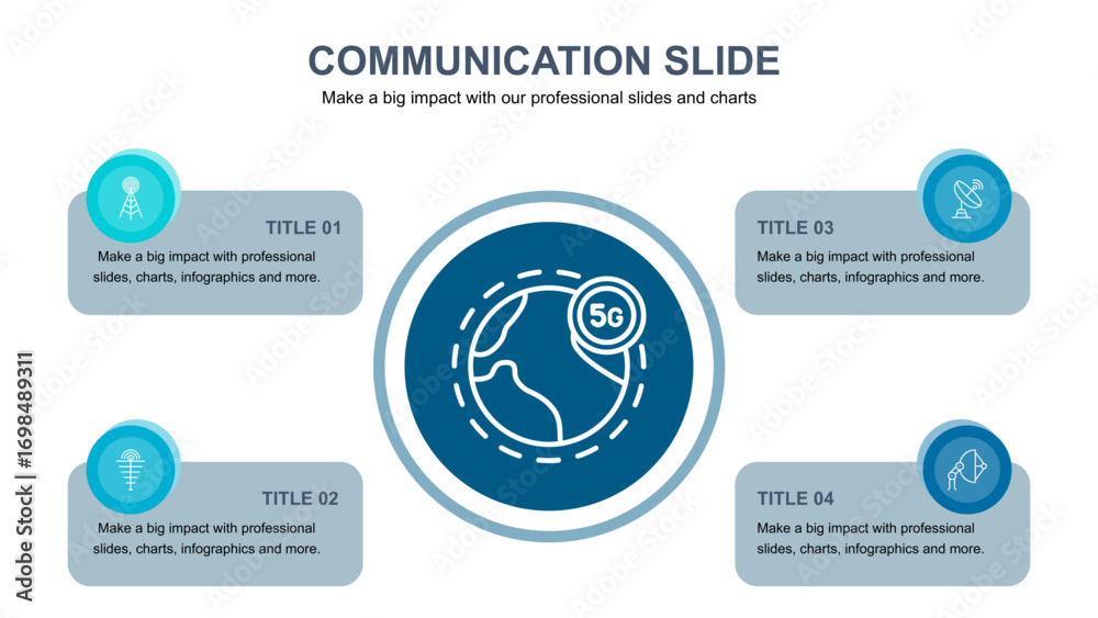 Fototapeta premium Communication Slide Engaging Presentation for Team Dynamics