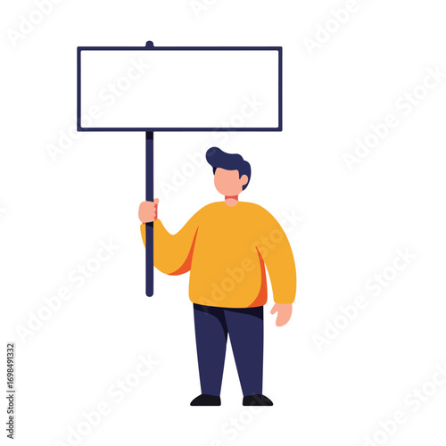 Sign holder person