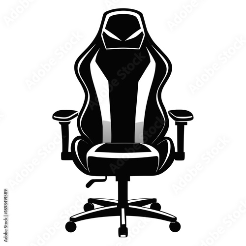 The black leather office chair sits alone, its ergonomic design and chrome wheels ready for a boss to work in comfort