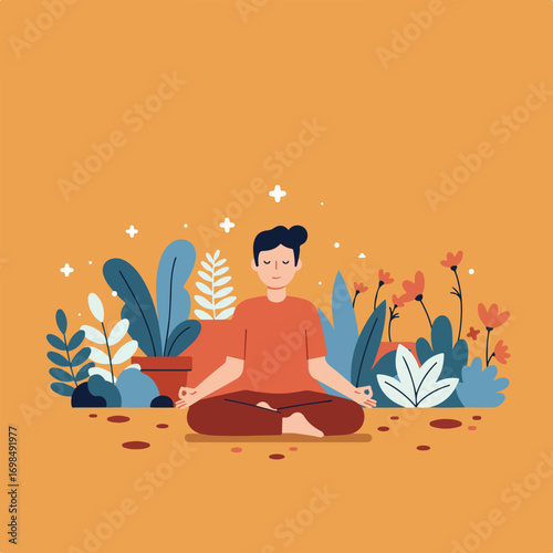 Meditating in nature