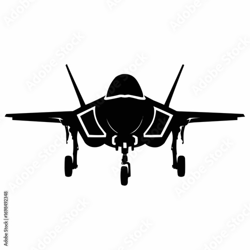 Military helicopter and jet fighter flying in the sky vector illustration