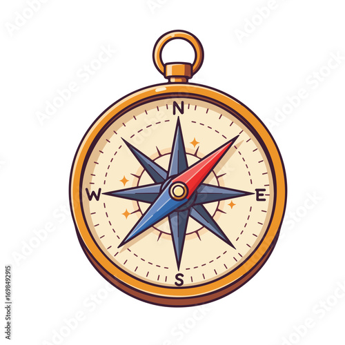 Classic compass with cardinal points