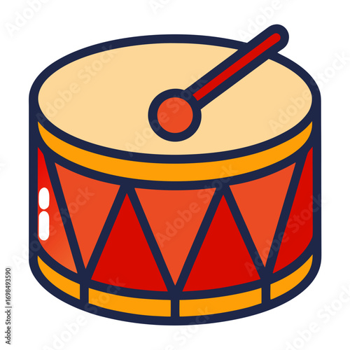 drum and drumsticks