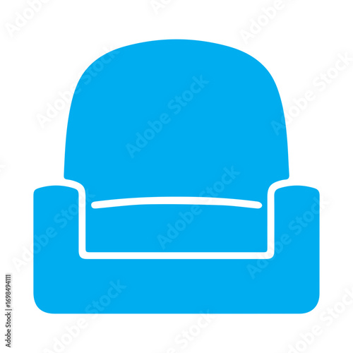 Blue Armchair Icon