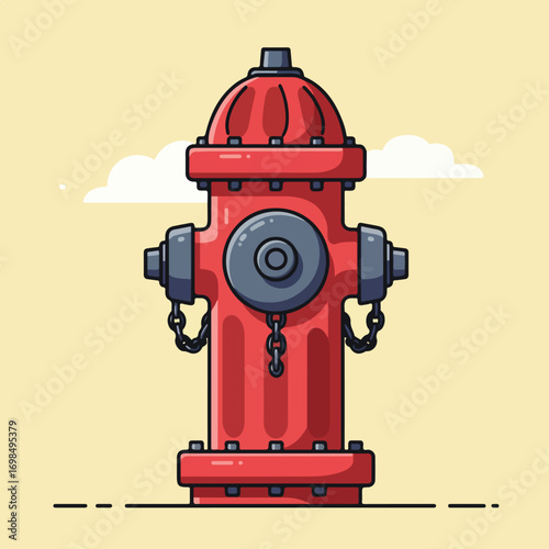 A red water hydrant